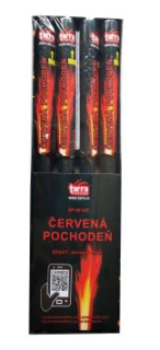 Pochodeň Červená 4ks